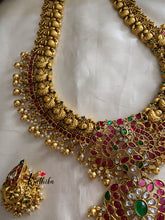 Kemp peacock golden beads haaram LH458
