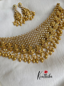 Lakshmi Devi AD cutwork choker 
NC1177