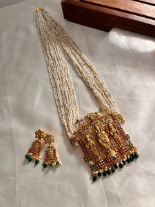 Pearls haaram with Lord Balaji pendant LH534