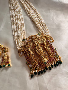 Pearls Haaram with Lord Balaji pendant LH534