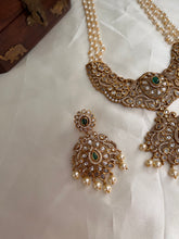 Pearls haaram with AD pendant LH504