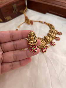 Antique Jadau Lakshmi necklace NC994