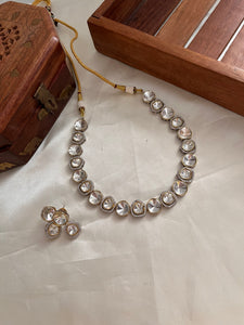 Trendy Mossanite necklace set Nc1036