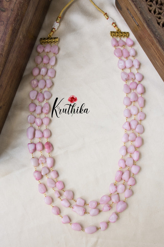 Three layer Quartz Beads maala LH474 (5 color options)