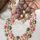 3 lines beads Haaram with earrings LH446 (colors available)