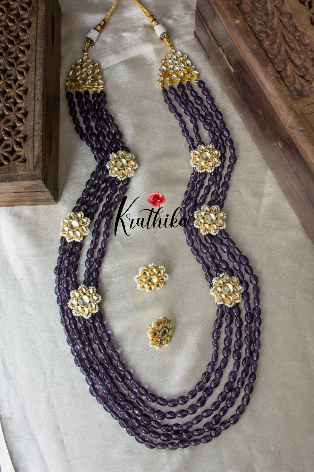 Ahmedabadi Jadau kundan Haaram set LH492