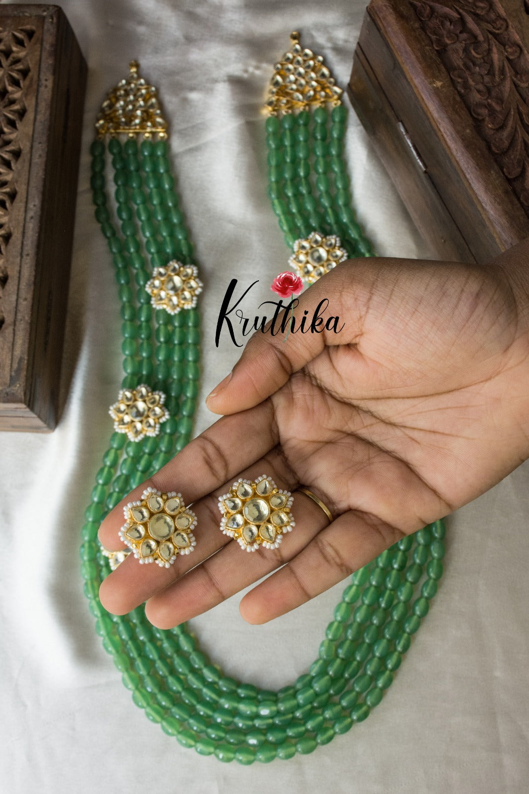 Ahmedabadi Jadau kundan Haaram set LH492