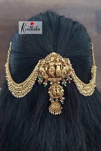 Antique Radha krishna Jada Billa (Hair accessory) With Chains J13