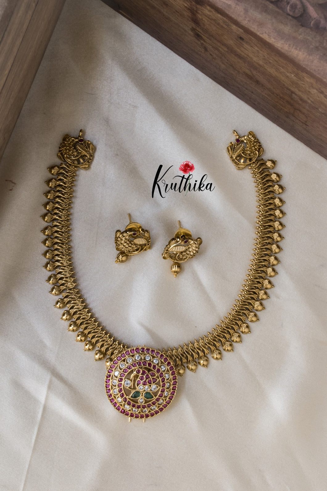 Simple kemp pendant necklace set NC973