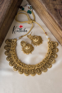 Cluster pearl lakshmi necklace NC983