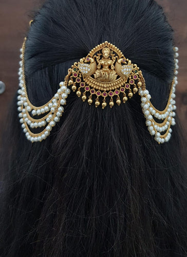 Lakshmi Jada billa with pearl chains J44
