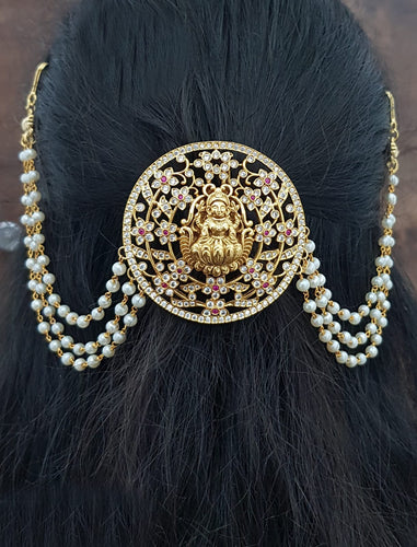 AD Lakshmi Jada billa with pearl chains J38