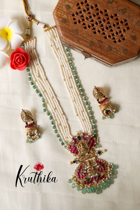 Antique Jadau Lakshmi beads Maala LH521