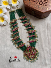 Premium Jadau multi layer green beads Haaram LH546