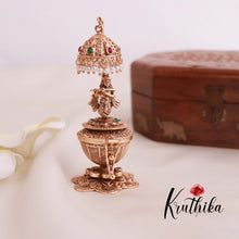 Beautifull Gold alike Krishna Kumkum box K16