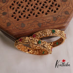 Beautiful AD Temple Lakshmi Victorian Bangles B229