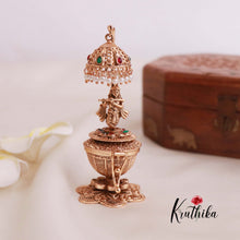 Beautifull Gold alike Krishna Kumkum box K16