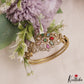 Sparkling Floral Motifs Bracelet/Openable Single Kada B528
