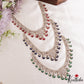 Sparkling Floral Leaf Motifs CZ Victorian Necklace NC3152 (Available In 6 Colors)