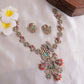 Designer AD Victorian style Necklace with pastel stones & coral beads NC1840