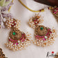 Classic Antique Peacock Mango Motifs Jadau Necklace With Pearl Drops NC3135