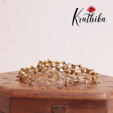 Beautiful White Stone Bangles B187
