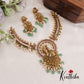 Premium Antique Peacock Jadau Necklace With Bead And Pearl Drops NC2585