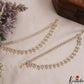 Sparking Floral Motifs Double Layered CZ Earchains EC207