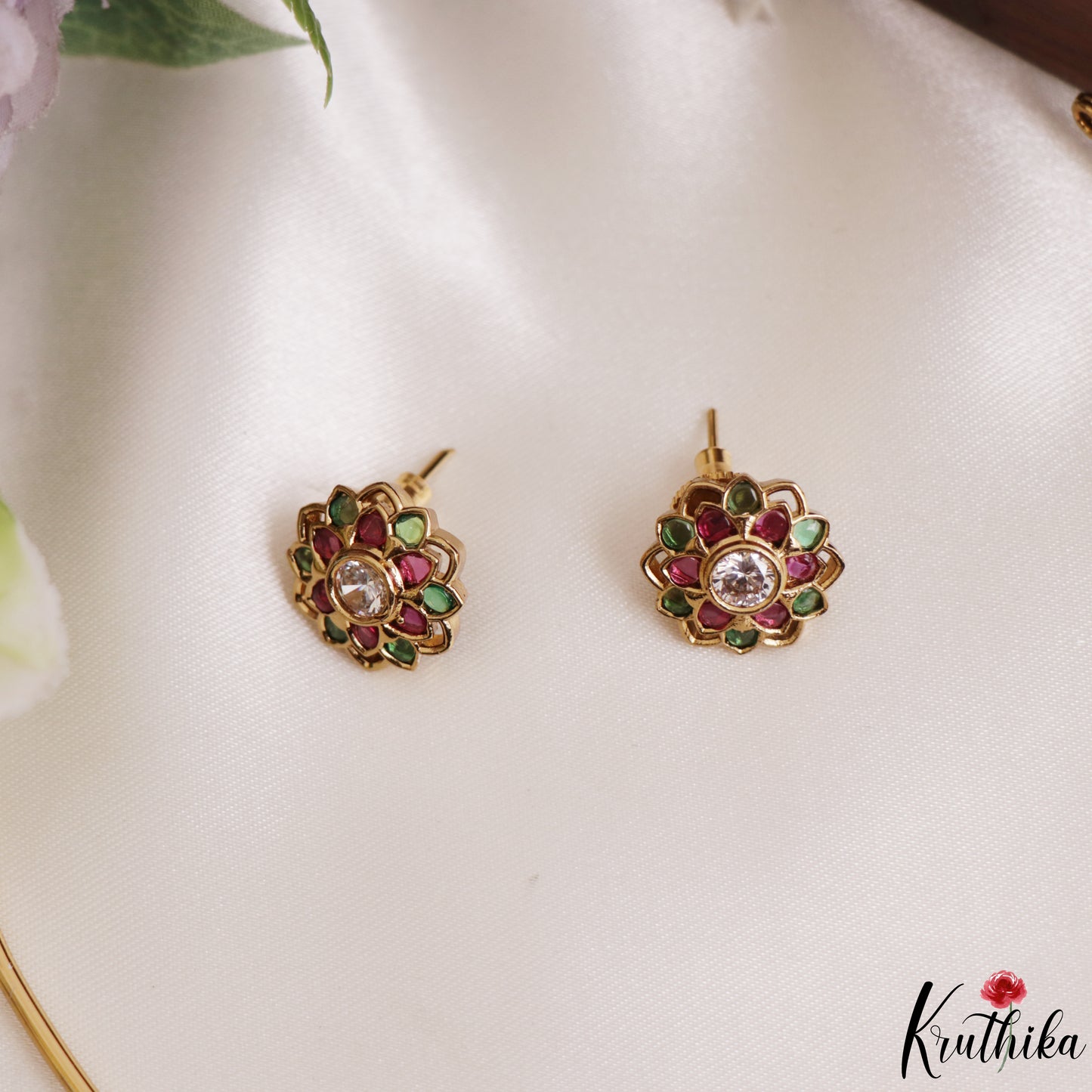 Beautiful Peacock Motifs Kemp Hasli Choker With Pearl Bead Drops NC3257 (Available In 3 Colors)