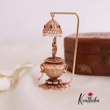 Beautifull Gold alike Krishna Kumkum box K16