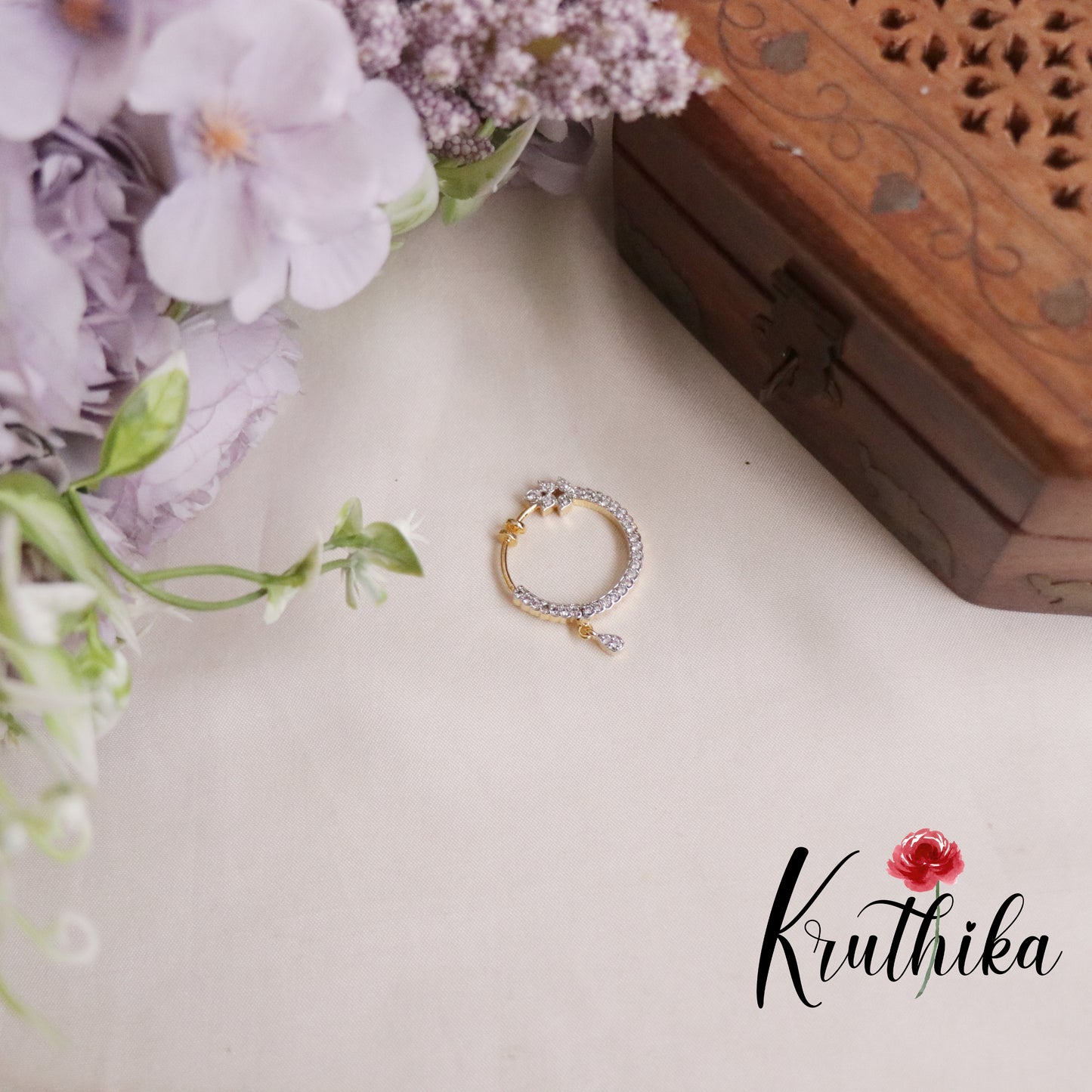 Beautiful CZ Sparking Nose Ring-No Piercing Required N51