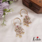 Gorgeous CZ Floral Earcuff With Pearl Drops E885