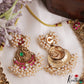 Classic Antique Peacock Mango Motifs Jadau Necklace With Pearl Drops NC3135