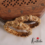 Grand Antique Multi Stone Temple Lakshmi Bangles B231