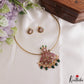 Beautiful Peacock Motifs Kemp Hasli Choker With Pearl Bead Drops NC3257 (Available In 3 Colors)