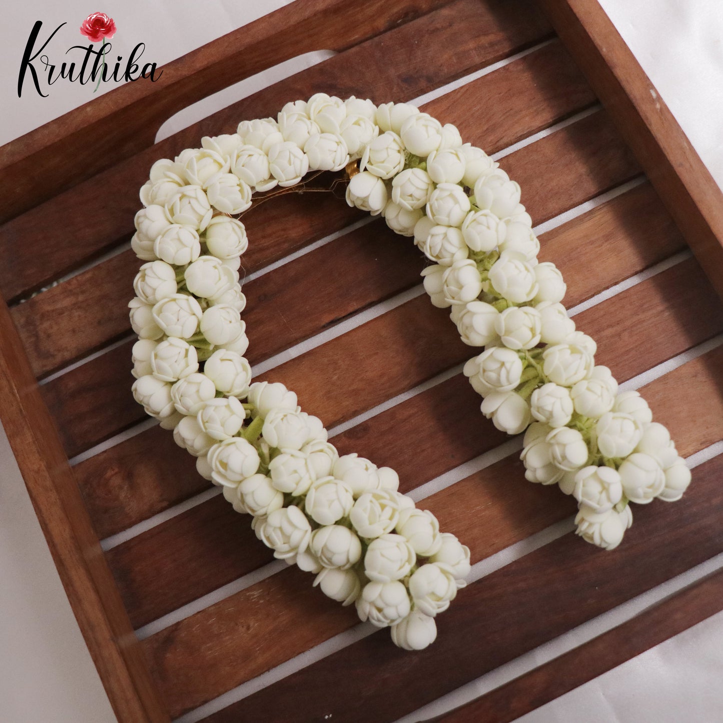 Artificial & reusable flowers string gajra with attached clip G08 (pre-booking)