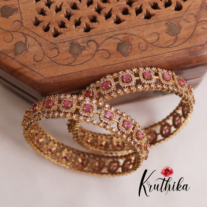 Beautiful Sparking AD/Victorian Bangles B204 (Available in 2 Colours)