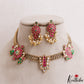 Elegant Shanka-Chakra-Nama Motifs Jadau Necklace NC3136