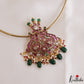Beautiful Peacock Motifs Kemp Hasli Choker With Pearl Bead Drops NC3257 (Available In 3 Colors)