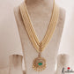 Stunning Multi Strand Pearl Chain With Polki Victorian Pendant LH2112 (Available In 4 Colors)