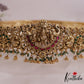Premium Antique Nagas Lakshmi Peacock Motifs Jadau Hip Belt With Bead Drops V338 (Available In 2 colors)