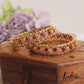 Beautiful Sparking Floral AD/Victorian Bangles B412 Set Of 2 (Available in 3 Colours)
