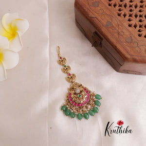 Pretty Peacock Jadau Maang Tikka MT235