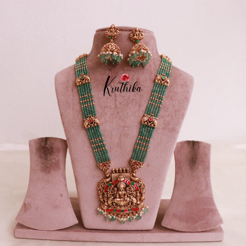 Elegant Lakshmi Jadau Beads Haaram LH1884