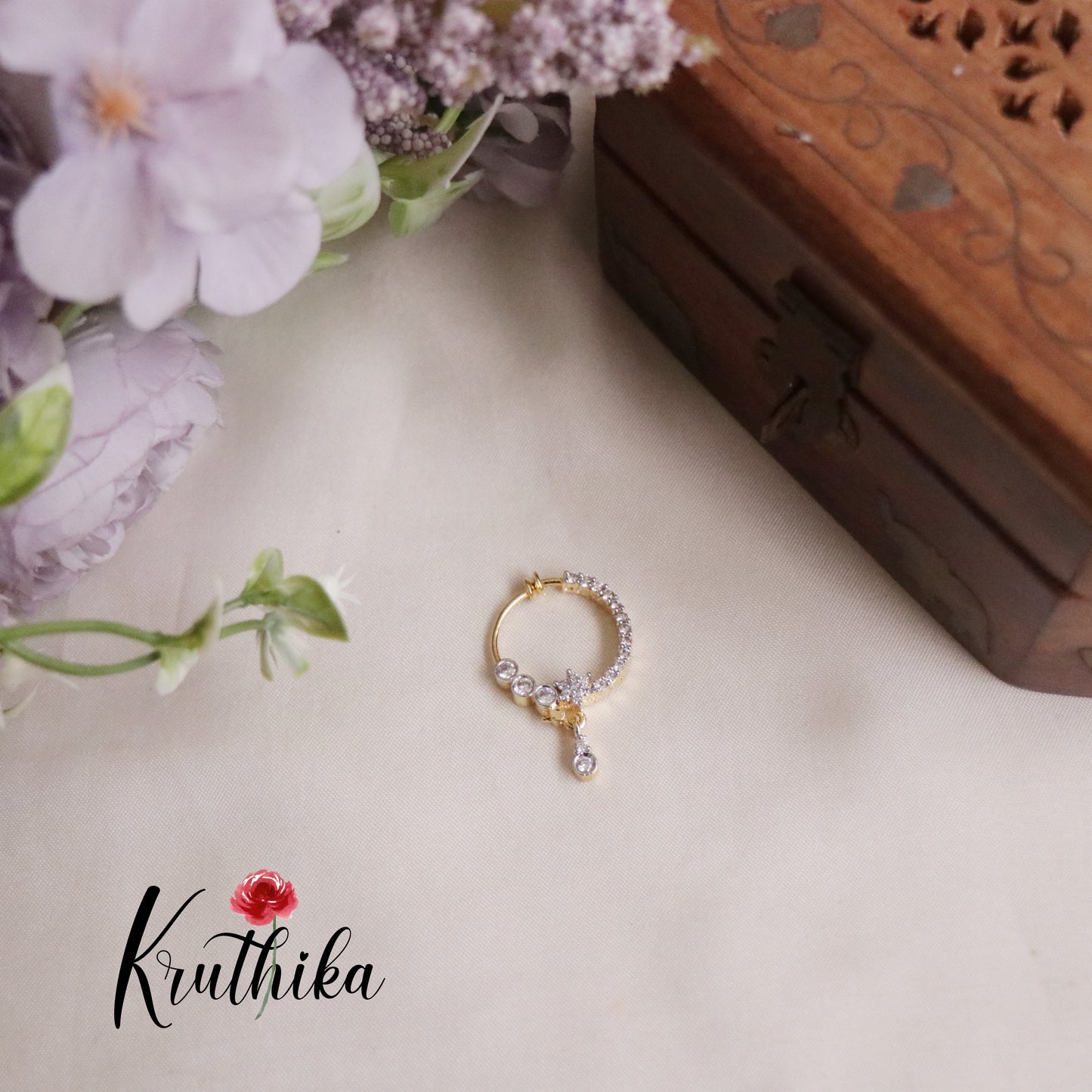 Beautiful CZ Sparking Nose Ring-No Piercing Required N49