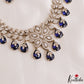 Sparkling Floral Leaf Motifs CZ Victorian Necklace NC3152 (Available In 6 Colors)