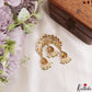 Elegant Antique Leaf Floral Motifs Jhumka Drops Jada Billa With Pearl Bead Drops J429 (Available In 2 Colors)