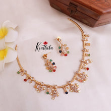 Trendy Multi Stone Chain Set NC 1864