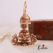 Gorgeous Gold alike Lakshmi Peacock Kumkum box K17