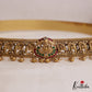 Gorgeous Antique Lakshmi Elephant Motifs Kemp Hip Belt With Bead Drops V352 (Available In 2 Colors)